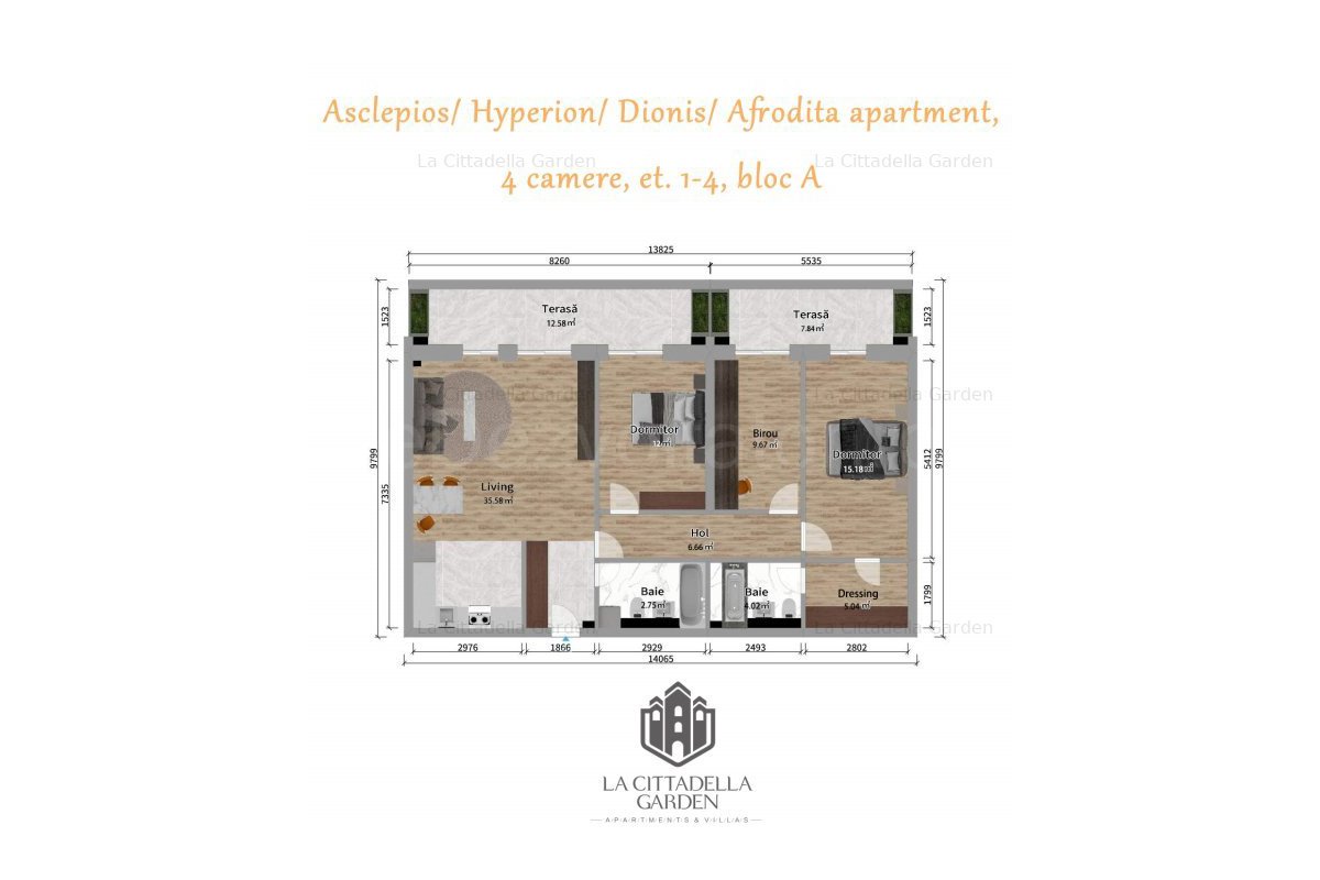 Apartament 4 Camere 111mp La Cittadella Garden