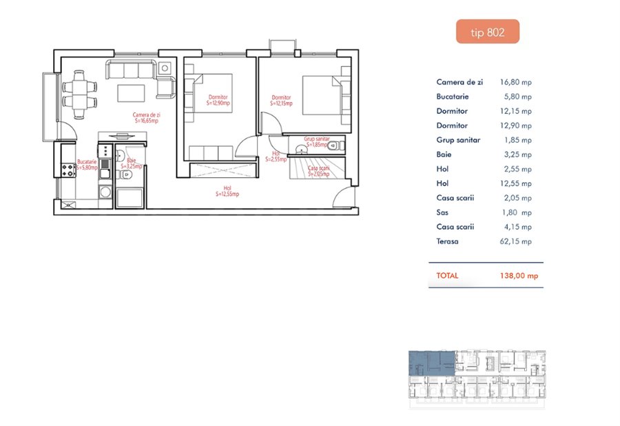 Apartament 3 Camere 138mp New Colentina Residence