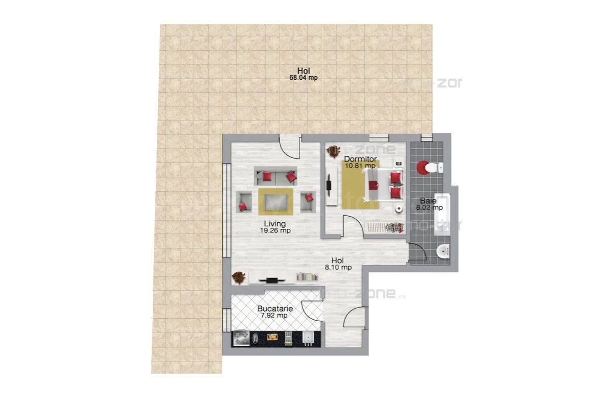 Apartament 2 Camere 123mp WestPoint Residence