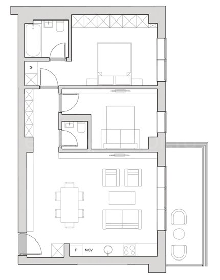 Apartament 3 Camere 90mp Cortina 126