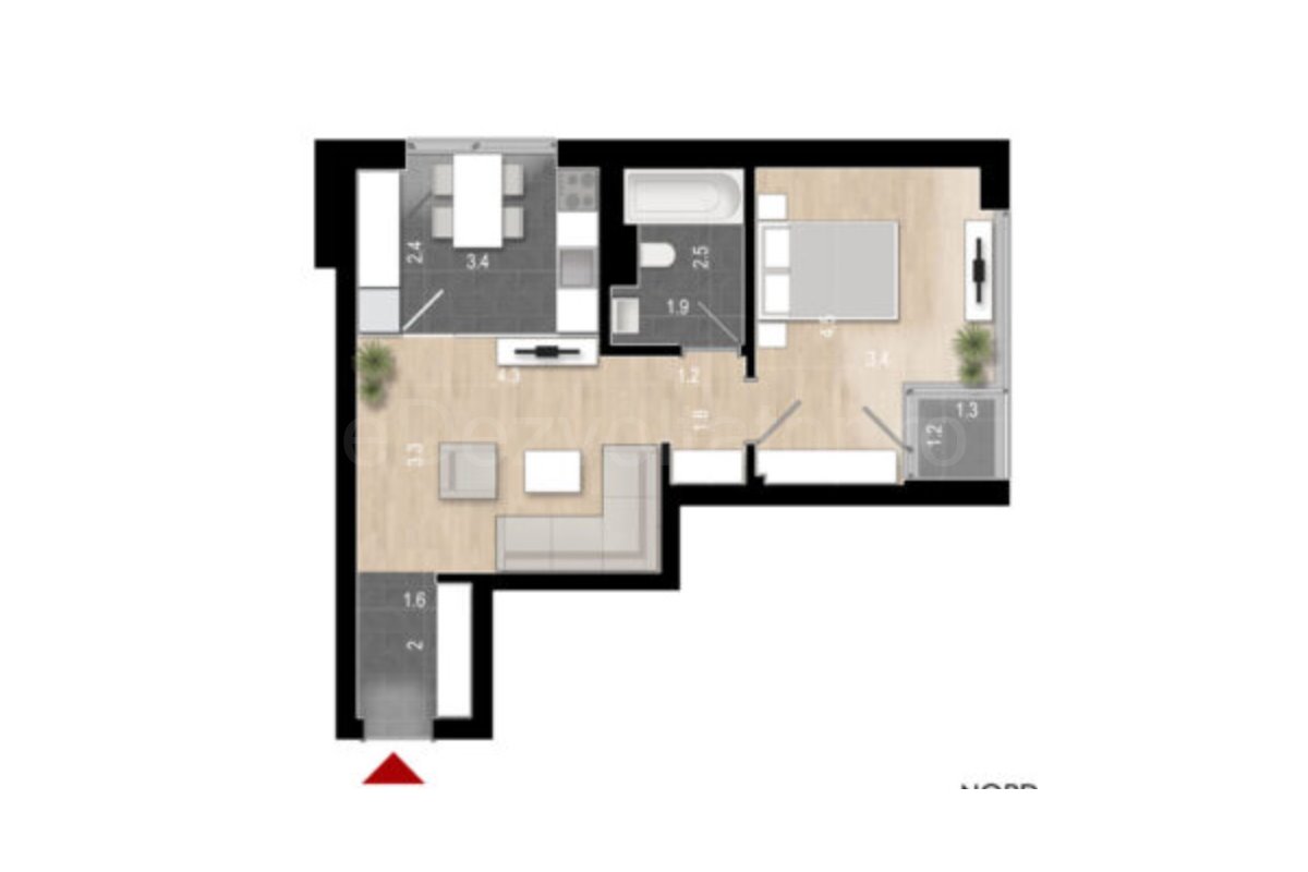 Apartament 2 Camere 47mp Tower Residence