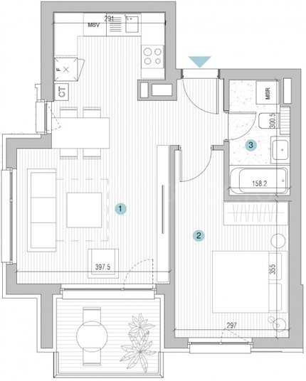Apartament 2 Camere 43mp Escape Residence
