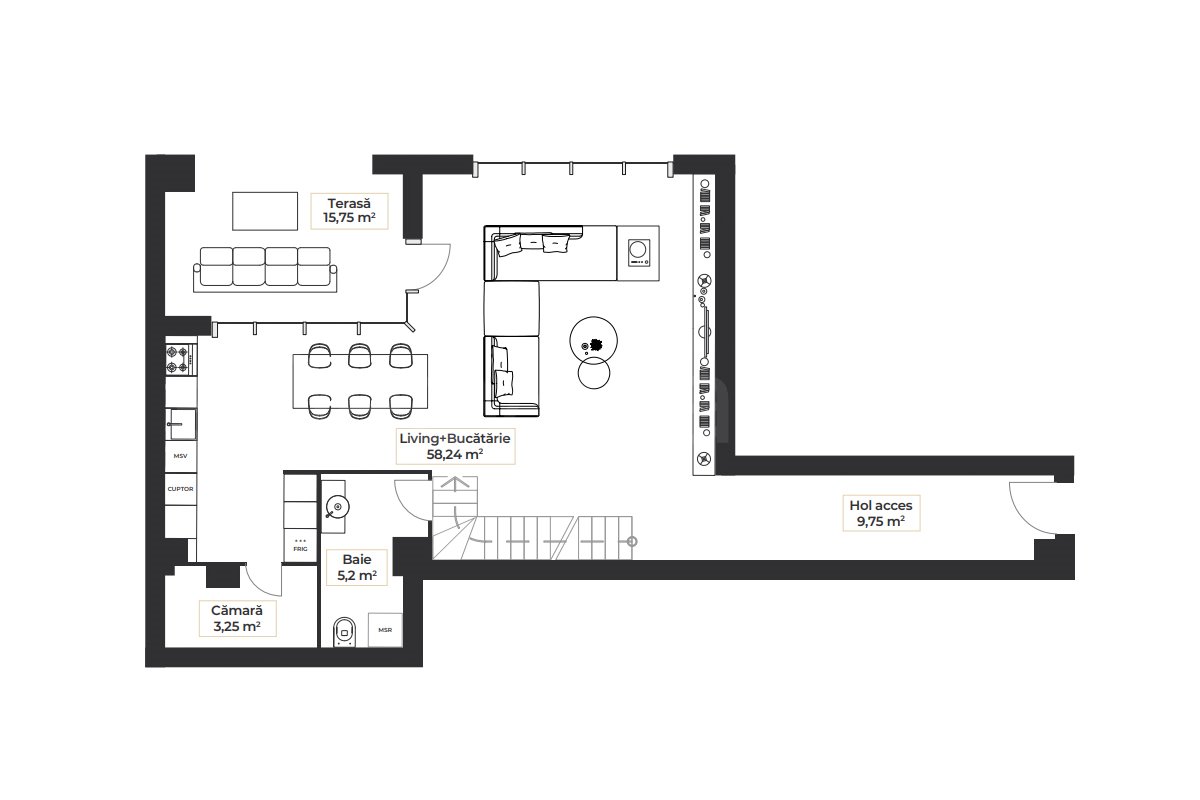 Apartament 4 Camere 163mp Brick Lofts