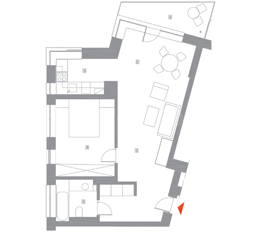 Apartament 2 Camere 62mp 303 by Radacini