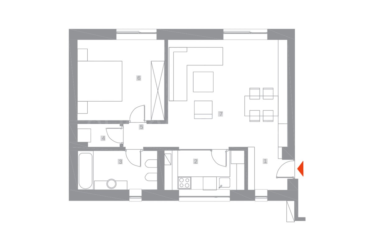 Apartament 2 Camere 61mp 303 by Radacini