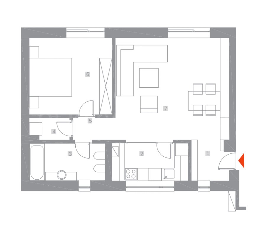 Apartament 2 Camere 61mp 303 by Radacini