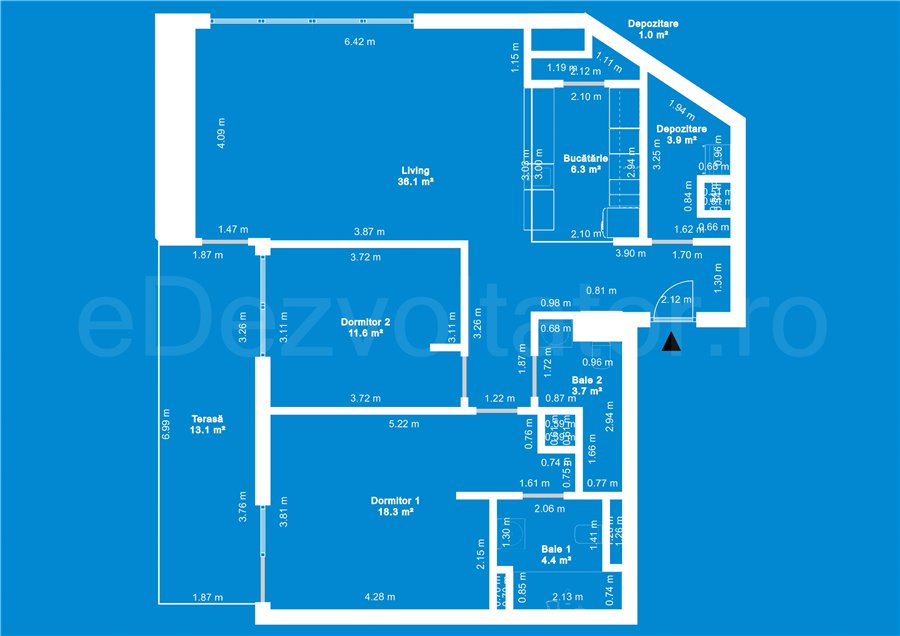 Apartament 3 Camere 99mp Eminescu 65 Residence