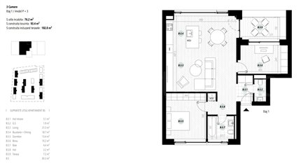 Apartament 3 Camere 83mp Catted Family