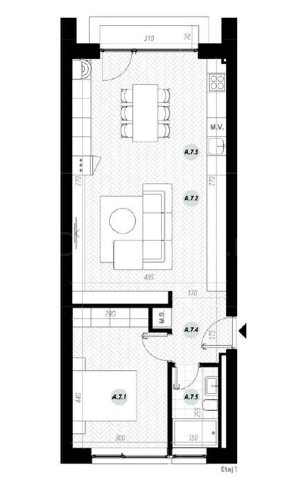 Apartament 2 Camere 57mp Catted Family