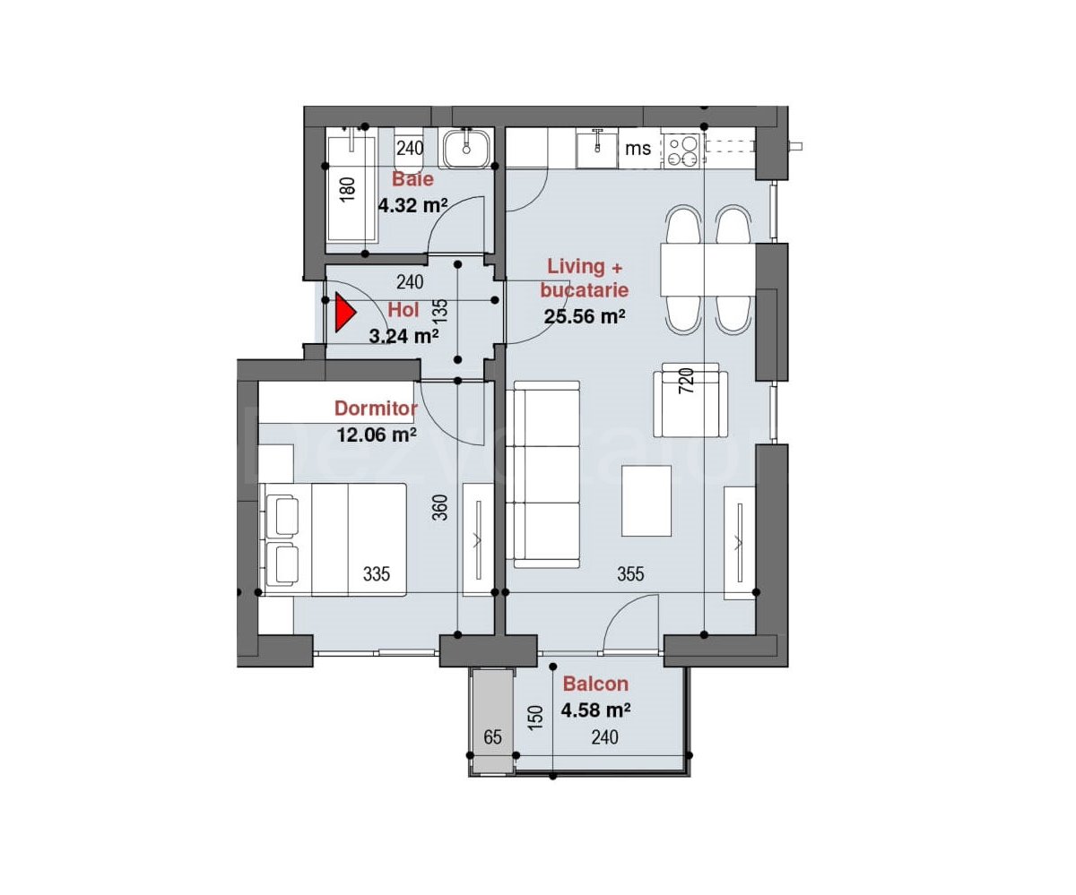 Apartament 2 Camere 50mp Plaza Residence