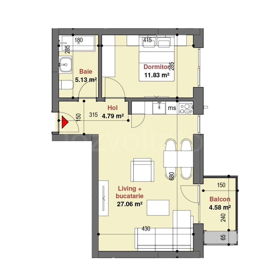 Apartament 2 Camere 53mp Plaza Residence