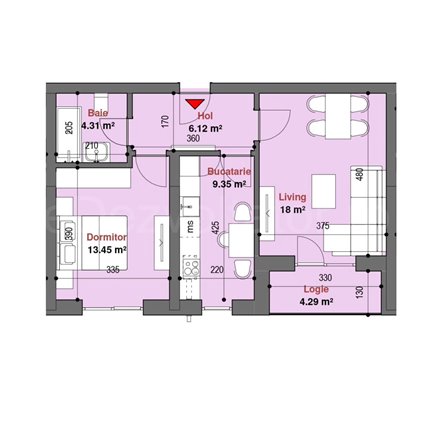 Apartament 2 Camere 56mp Plaza Residence