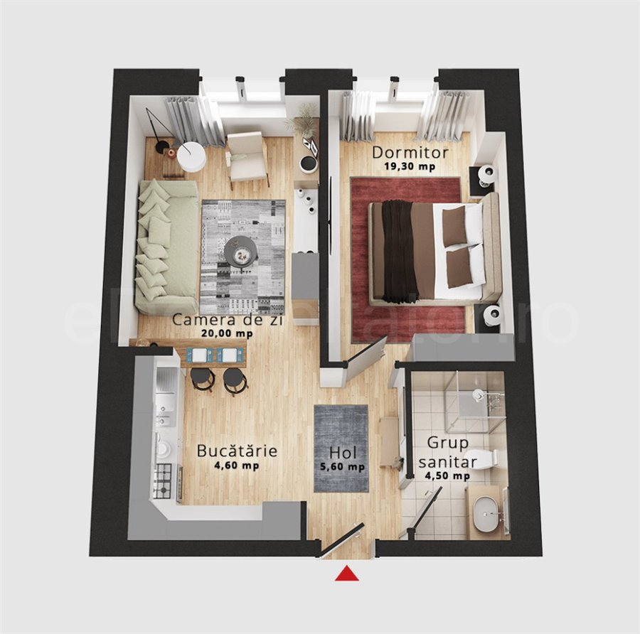 Apartament 2 Camere 54mp Rin Grand Residence