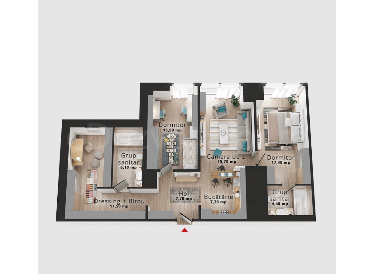 Apartament 4 Camere 91mp Rin Grand Residence