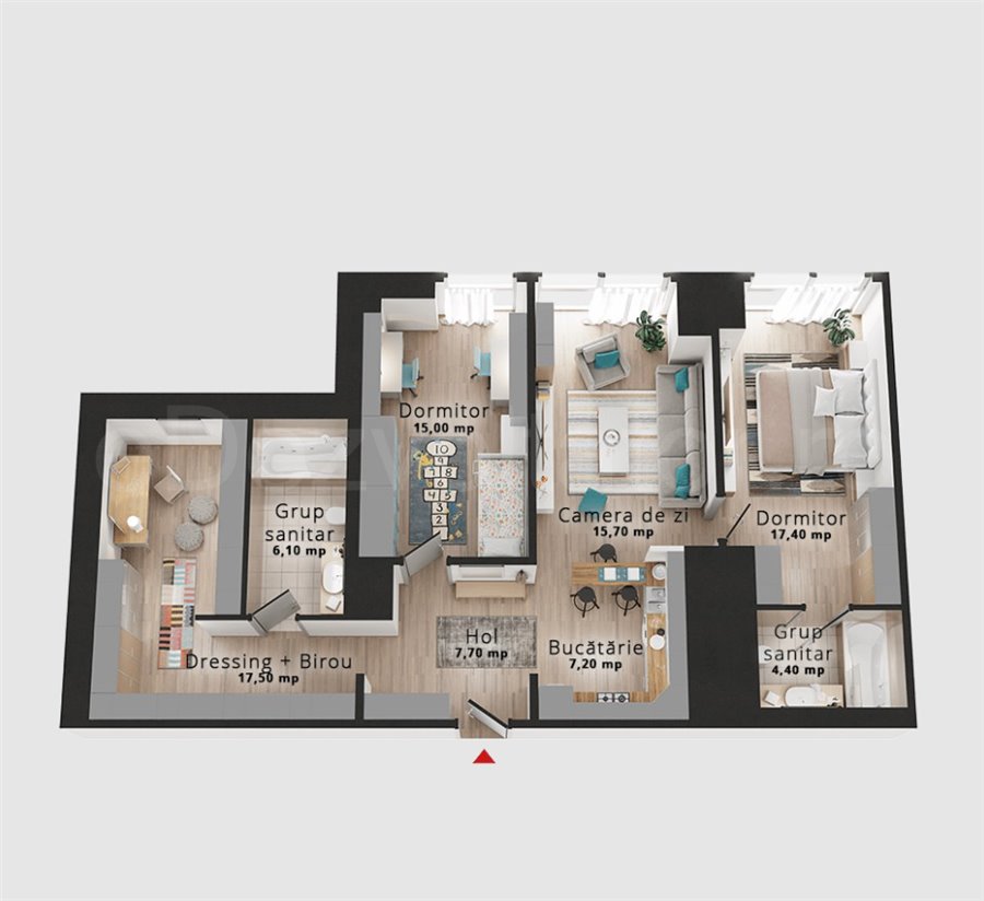 Apartament 4 Camere 91mp Rin Grand Residence