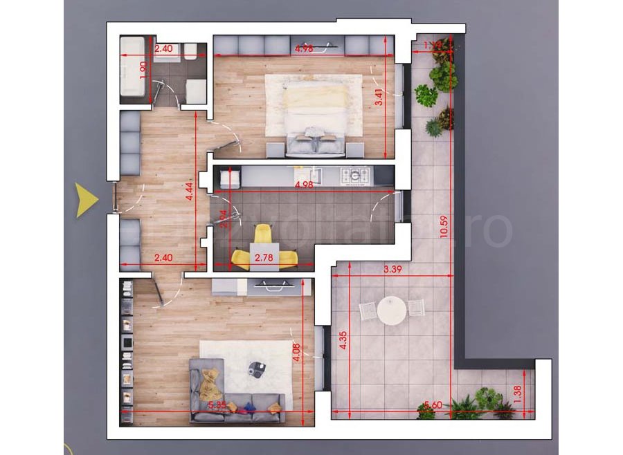 Apartament 2 Camere 92mp Sofia Residence 7