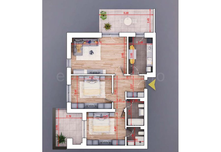 Apartament 3 Camere 100mp Sofia Residence 7