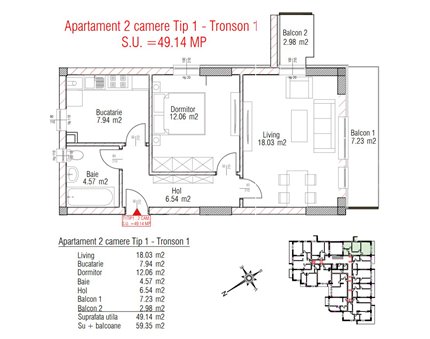 Apartament 2 Camere 59mp Arghezi Park Residence