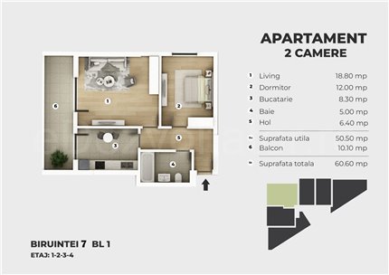 Apartament 2 Camere 61mp Unik Residence 7