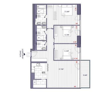 Apartament 4 Camere 147mp One Verdi Park Residence