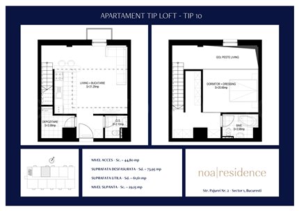 Apartament 2 Camere 62mp NOA Residence