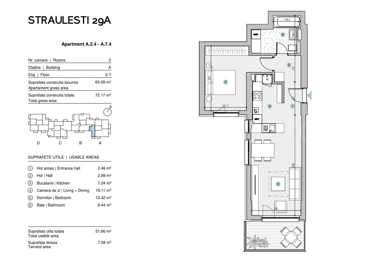 Apartament 2 Camere 52mp Escape Residence