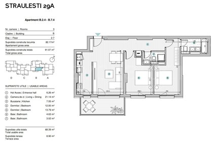 Apartament 3 Camere 68mp Escape Residence