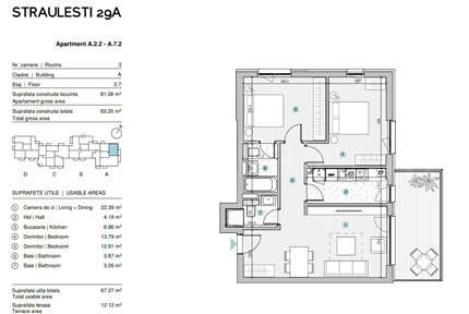 Apartament 3 Camere 67mp Escape Residence