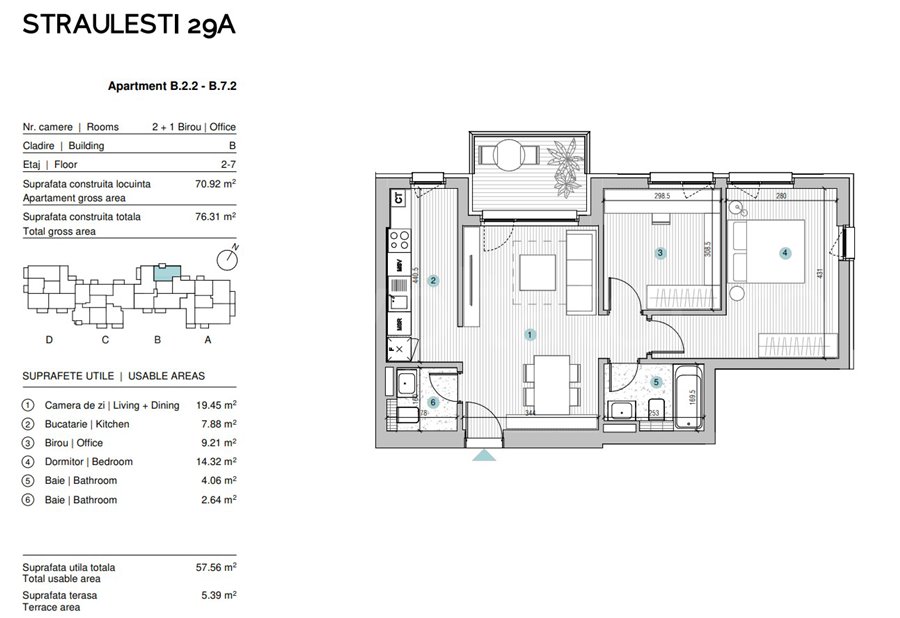 Apartament 3 Camere 58mp Escape Residence