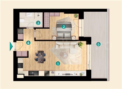Apartament 2 Camere 81mp iResidence