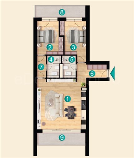 Apartament 3 Camere 114mp iResidence