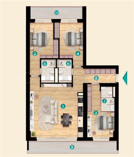 Apartament 4 Camere 149mp iResidence