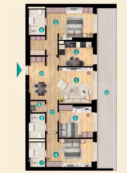 Apartament 4 Camere 160mp iResidence