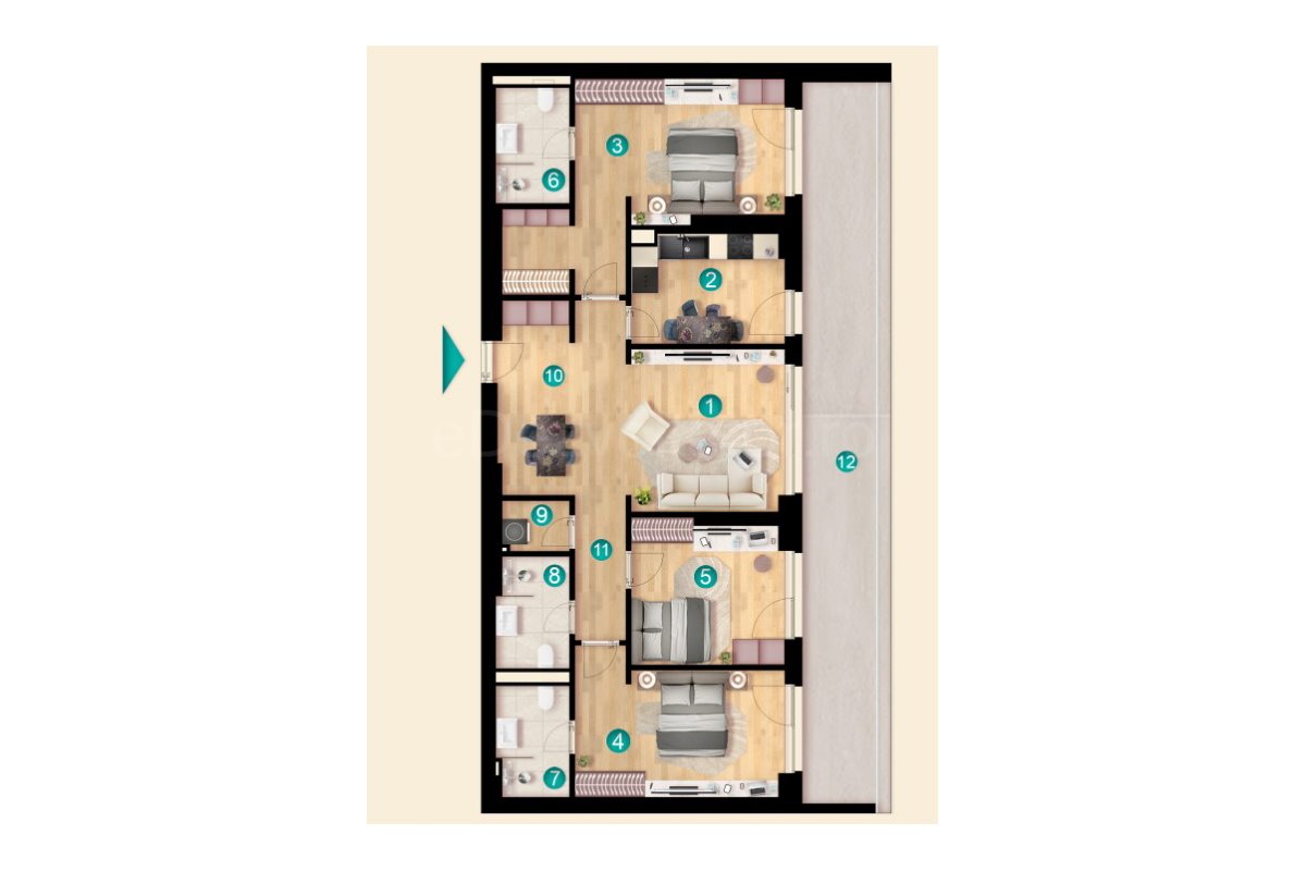 Apartament 4 Camere 160mp iResidence