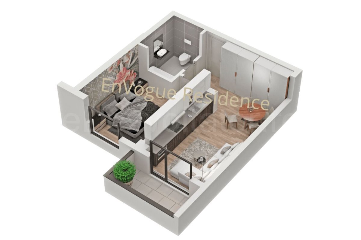 Apartament 2 Camere 51mp EnVogue Residence Iuliu Maniu
