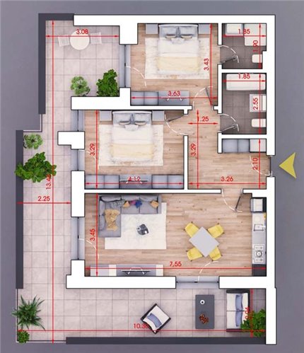 Apartament 3 Camere 115mp Sofia Residence 7