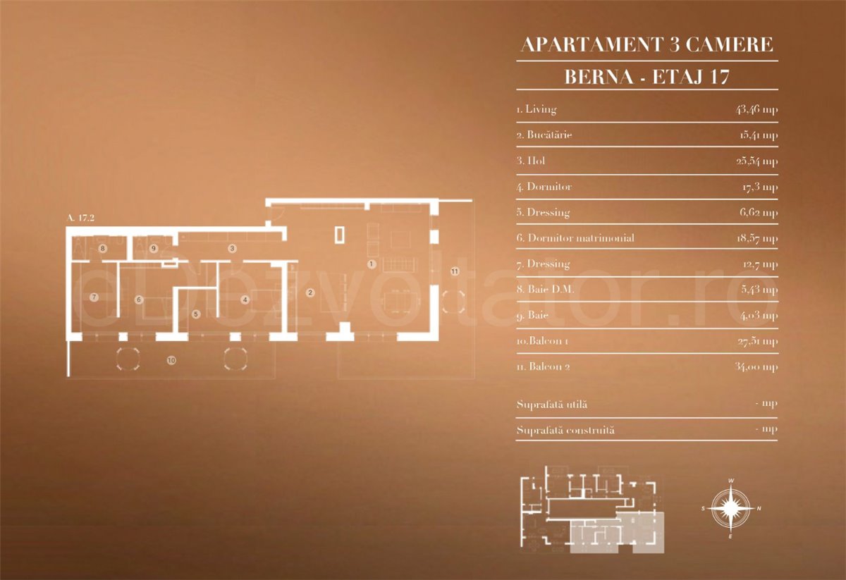 Apartament 2 Camere 209mp City Point Faza 2