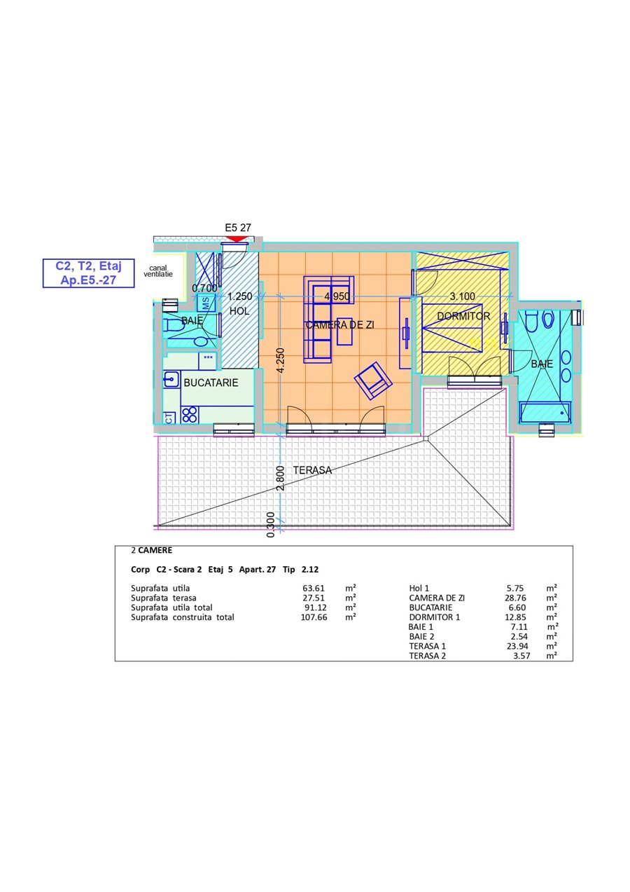 Apartament 2 Camere 91mp Olimpic Residence