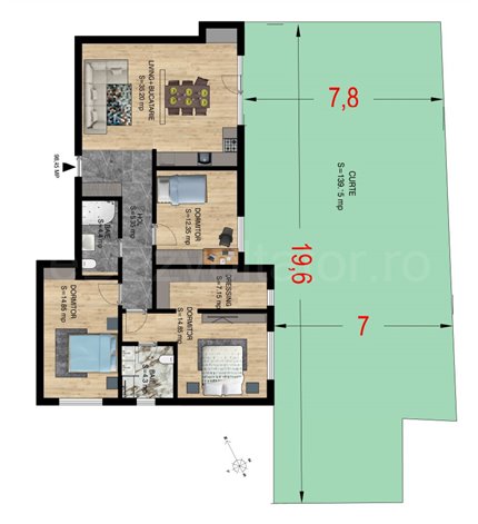 Apartament 4 Camere 99mp Amesa Residence