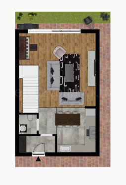 Proiecție 2D Vila duplex cu un etaj 111 mp Cosmopolis 
