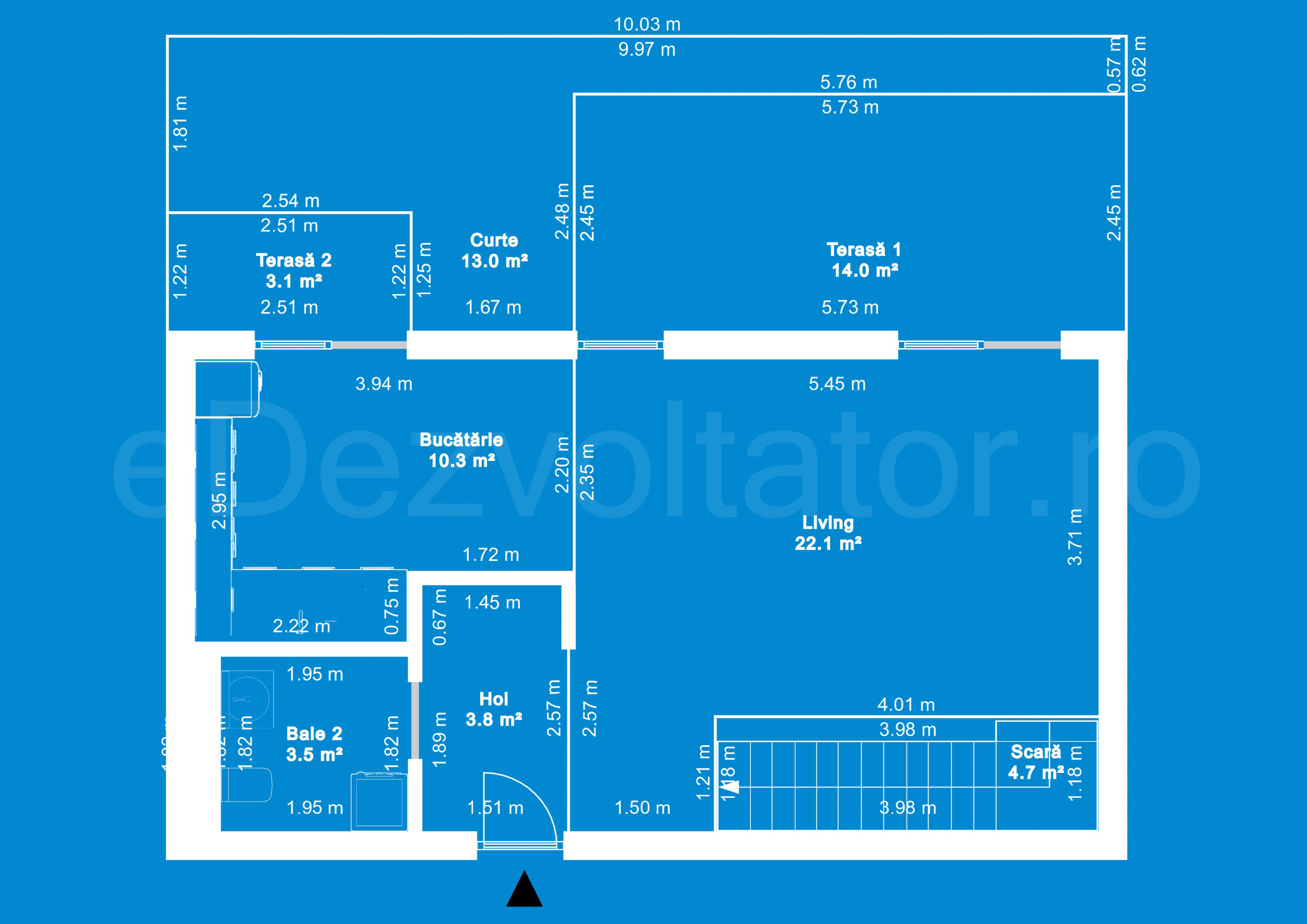 Desen Tehnic Apartament 2 camere 124 mp Cloud9 Residence