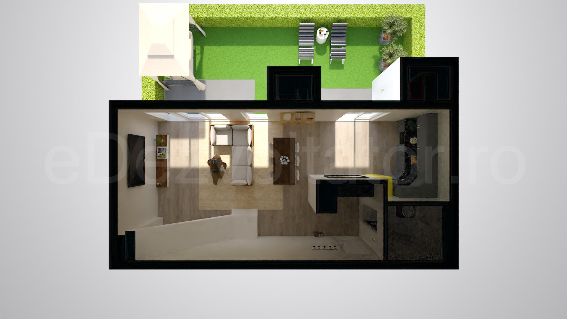 Simulare iluminat natural  Apartament 3 Camere 151mp Cloud9 Residence