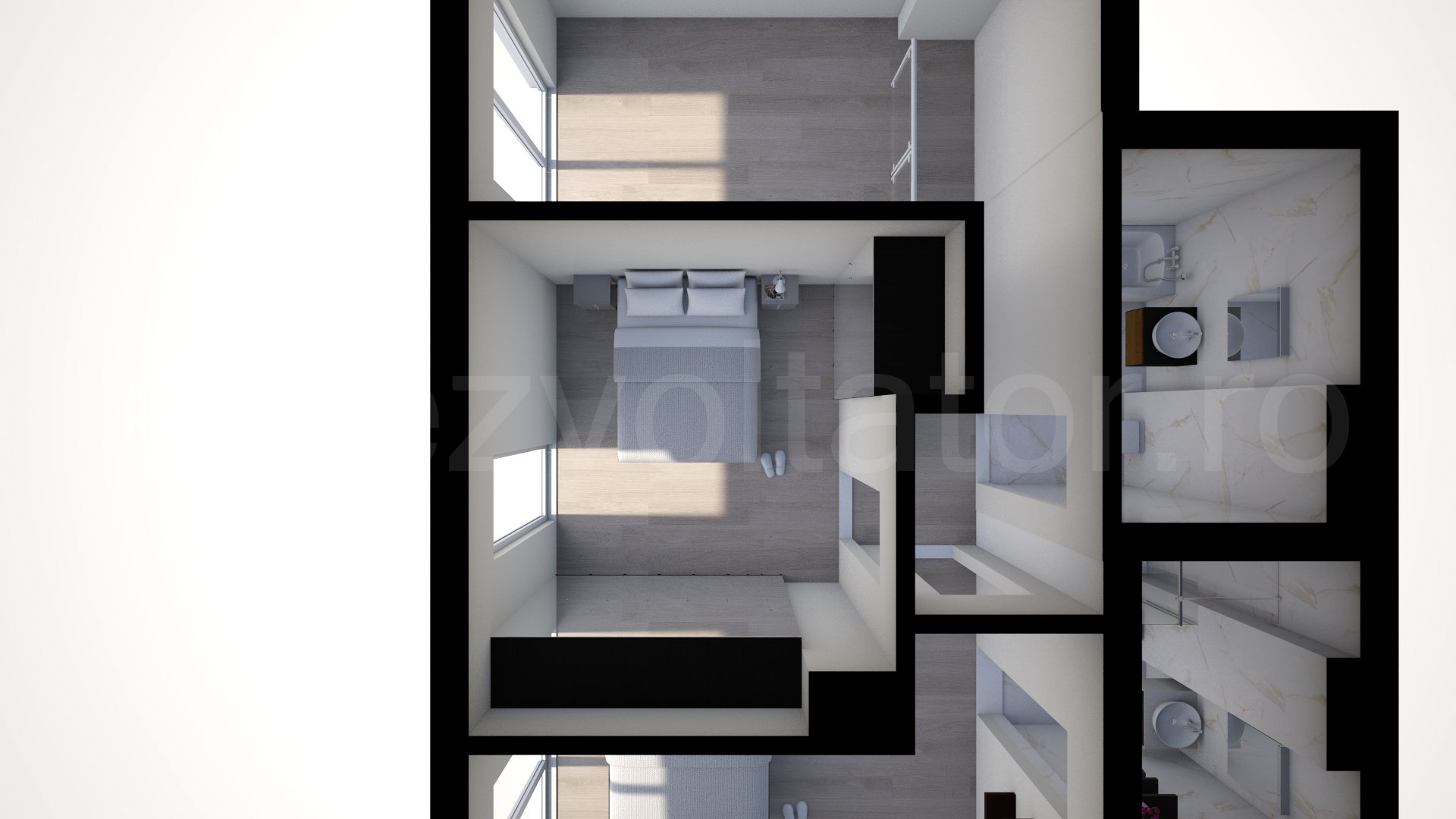Păreri spațiu dormitor secundar Apartament 3 camere 230 mp Cloud9 Residence