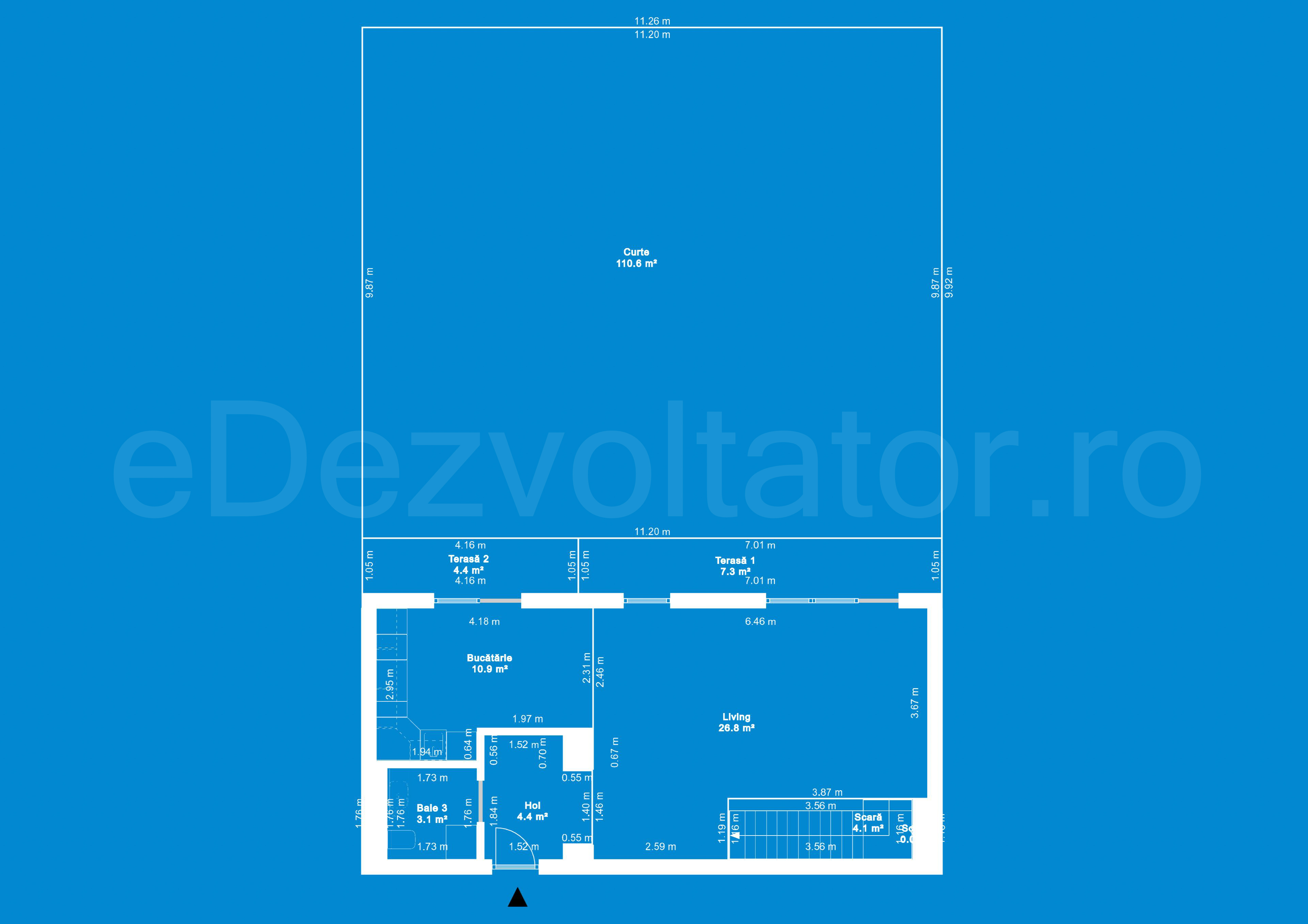 Desen Tehnic Apartament 3 camere 230 mp Cloud9 Residence