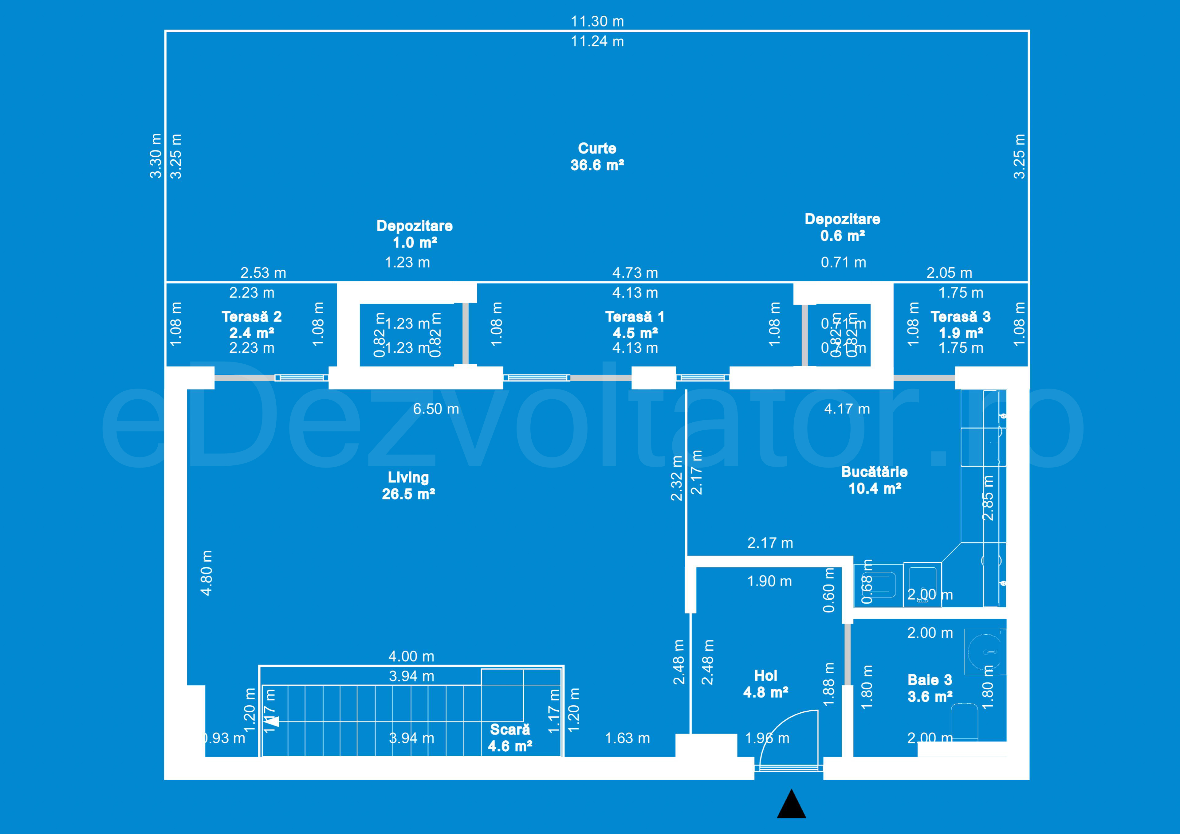 Desen Tehnic Apartament 3 camere 157 mp Cloud9 Residence