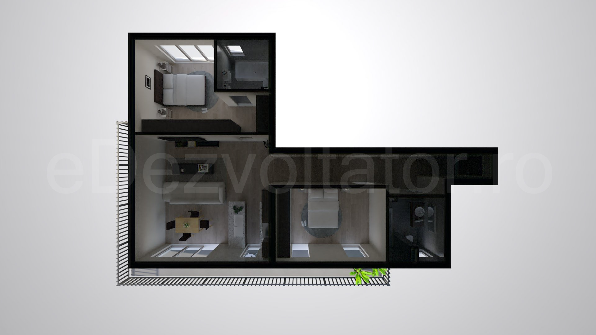 Simulare iluminat natural  Apartament 3 Camere 111mp Ima Residence