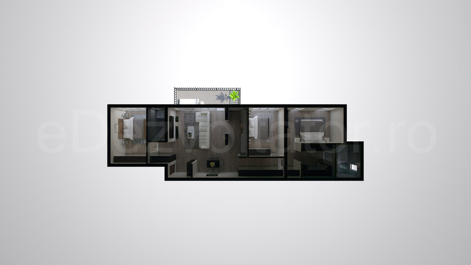 Simulare iluminat natural  Apartament 4 Camere 132mp Ima Residence