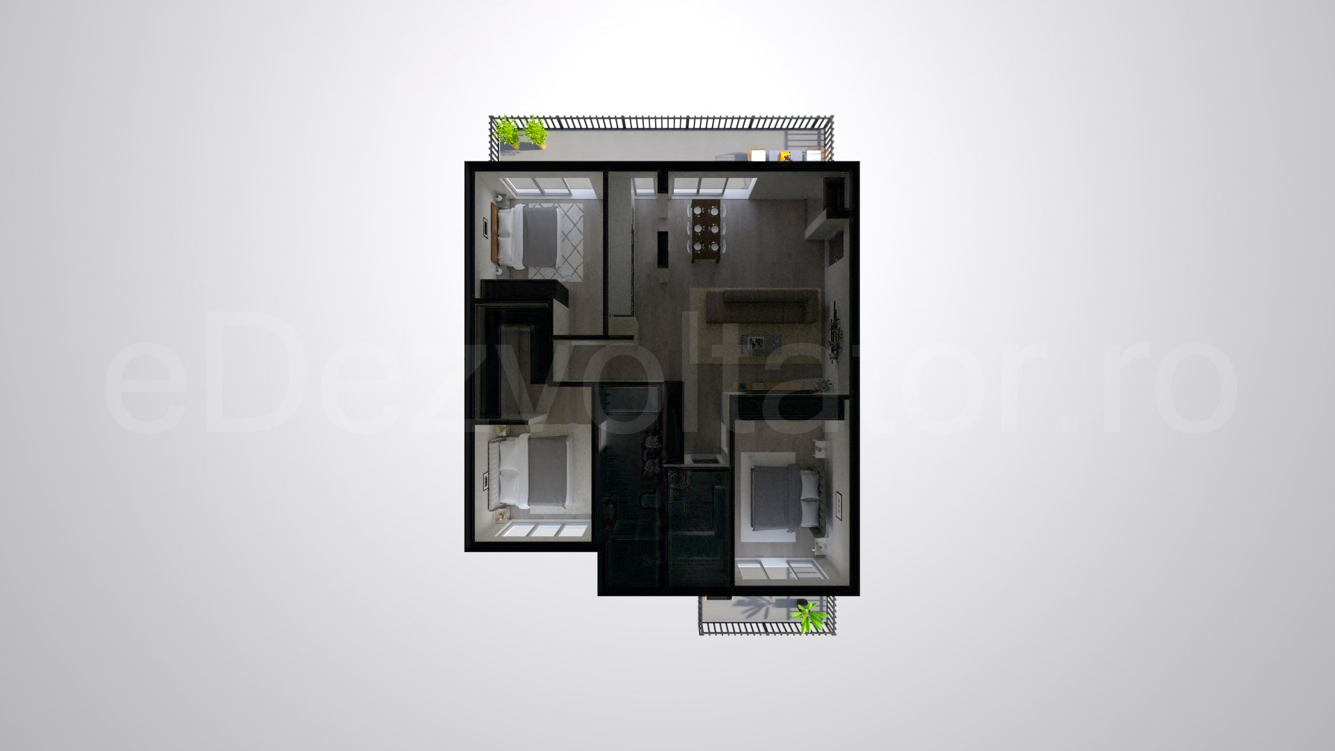 Simulare iluminat natural  Apartament 4 Camere 135mp Ima Residence
