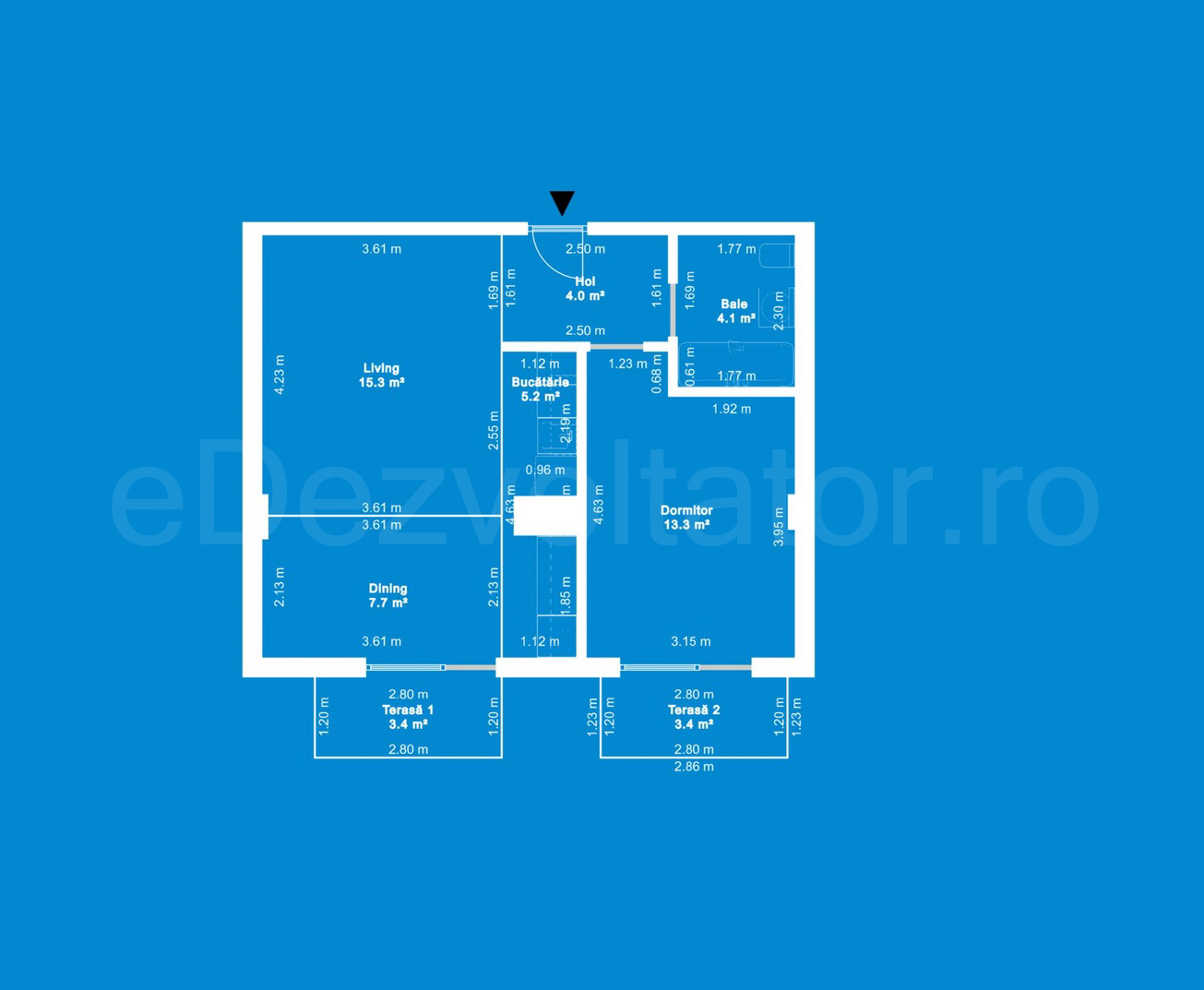 Desen Tehnic Apartament 2 Camere 50mp NOA Residence