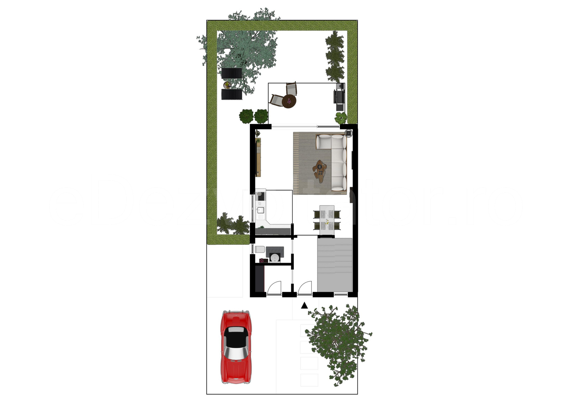 Proiecție 2D Vila duplex cu două etaje  137 mp Bonavita Rezidential parter